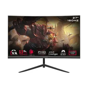 Gameon Pro Series 27 Inch FHD 180Hz Curved Gaming Monitor, Full HD Resolution, 180Hz Refresh Rate, Curved High-Speed Gaming Display