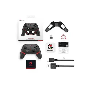 GameSir Cyclone 2 Black Wireless Gaming Controller, Mag-Res TMR Sticks, Hall Effect Triggers, Bluetooth, 2.4GHz Dongle & Wired, Micro Switch ABXY, 2 Back Buttons, 860mAh Battery, RGB, Gyroscope & Charging Dock