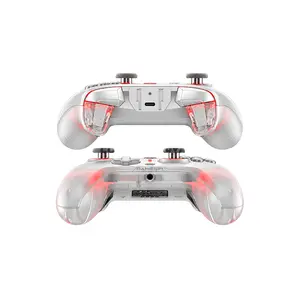 GameSir Cyclone 2 White Wireless Gaming Controller, Mag-Res TMR Sticks, Hall Effect Triggers, Bluetooth, Wireless Dongle & Wired, Micro Switch ABXY, 860mAh Battery, RGB, 6-Axis Gyroscope & Charging Dock GameSir