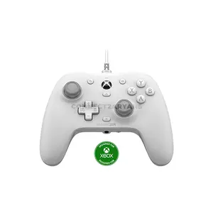 GameSir G7 HE Elite White Wired Gaming Controller for Xbox Series X|S, Xbox One & PC, Anti-Drift Hall Effect Sticks, Hall Effect Magnetic Triggers, E-Sport Micro Switch Face Buttons, 2 Remappable Back Buttons, 4 Rumble Motors, 3.5mm Audio Jack