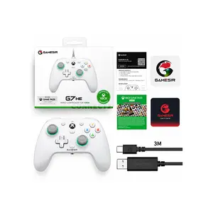 GameSir G7 HE Elite White Wired Gaming Controller for Xbox Series X|S, Xbox One & PC, Anti-Drift Hall Effect Sticks, Hall Effect Magnetic Triggers, E-Sport Micro Switch Face Buttons, 2 Remappable Back Buttons, 4 Rumble Motors, 3.5mm Audio Jack