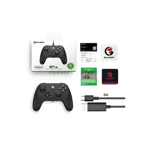 GameSir G7 HE Translucent Black Wired Gaming Controller for Xbox Series X|S, Xbox One & PC, Anti-Drift Hall Effect Sticks, Hall Effect Analog Triggers, E-Sport Micro Switch Face Buttons, 2 Remappable Back Buttons, 4 Rumble Motors, 3.5mm Audio Jack 