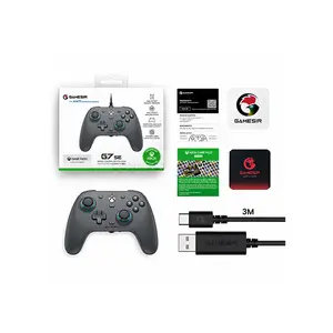 GameSir G7 SE Sporty Gray Wired Gaming Controller for Xbox Series X|S, Xbox One & PC, Anti-Drift Hall Effect Sticks, Hall Effect Analog Triggers, 2 Mappable Quick-Latch Back Buttons, Magnetic Swappable Faceplate, 3.5mm Audio Jack, 4 Rumble Motors 