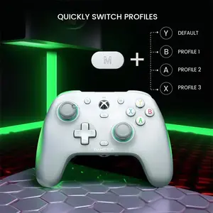 GameSir G7 SE White Wired Gaming Controller for Xbox Series X|S, Xbox One & PC, Anti-Drift Hall Effect Sticks, Hall Effect Analog Triggers, 2 Mappable Quick-Latch Back Buttons, Magnetic Swappable Faceplate, 3.5mm Audio Jack, 4 Rumble Motors 