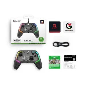 GameSir Kaleid Transparent RGB Wired Gaming Controller for Xbox Series X|S, Xbox One & PC, Anti-Drift Hall Effect Sticks, Hall Effect Analog Triggers, Microswitch ABXY Buttons, 2 Mappable Back Buttons, 4 Rumble Motors, 3.5mm Audio Jack & 3m cable