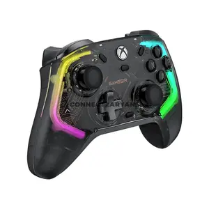 GameSir Kaleid Transparent RGB Wired Gaming Controller for Xbox Series X|S, Xbox One & PC, Anti-Drift Hall Effect Sticks, Hall Effect Analog Triggers, Microswitch ABXY Buttons, 2 Mappable Back Buttons, 4 Rumble Motors, 3.5mm Audio Jack & 3m cable