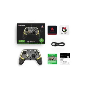 GameSir Kaleid Flux Transparent RGB Wired Gaming Controller for Xbox Series X|S, Xbox One & PC, Anti-Drift Hall Effect Sticks, Hall Effect Analog Triggers, Membrane ABXY Buttons, 2 Mappable Back Buttons, 4 Rumble Motors, Customizable RGB Lighting 