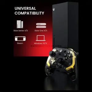 GameSir Kaleid Flux Transparent RGB Wired Gaming Controller for Xbox Series X|S, Xbox One & PC, Anti-Drift Hall Effect Sticks, Hall Effect Analog Triggers, Membrane ABXY Buttons, 2 Mappable Back Buttons, 4 Rumble Motors, Customizable RGB Lighting 