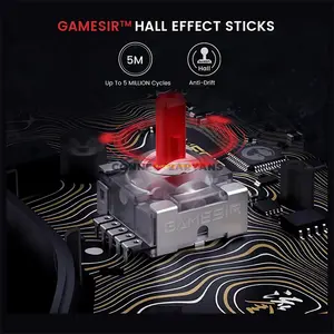 GameSir Kaleid Flux Transparent RGB Wired Gaming Controller for Xbox Series X|S, Xbox One & PC, Anti-Drift Hall Effect Sticks, Hall Effect Analog Triggers, Membrane ABXY Buttons, 2 Mappable Back Buttons, 4 Rumble Motors, Customizable RGB Lighting 
