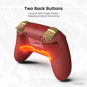 GameSir Nova 2 Lite Iron Man Limited Edition Wireless Multiplatform Controller, Marvel Licensed, Hall Effect Sticks & Triggers, 1000Hz Polling Rate, Mechanical Circular D-Pad, Trigger Stops, 2 Macro Back Buttons, Bluetooth / 2.4GHz / USB-C