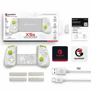 GameSir X5S ZZZ Edition Cloud White Wireless Mobile Gaming Controller, Hall Effect Sticks & Triggers, Bluetooth, 2.4GHz & USB-C Wired, 840mAh Battery, Dual HD Rumble, 6-Axis Gyroscope, Switch 2, Android, iOS & PC