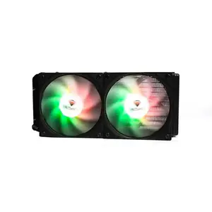 GFURY GF 240 Hurrican 240mm ARGB Liquid CPU Cooler, Black Edition, Dual Fan AIO Water Cooling System with Addressable RGB Lighting