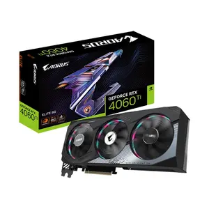 GIGABYTE AORUS GeForce RTX 4060 Ti ELITE 8G Graphics Card, 8GB GDDR6, 4352 CUDA Cores, 2655MHz Boost Clock, WINDFORCE Triple-Fan Cooling, PCIe 4.0 Graphics Card