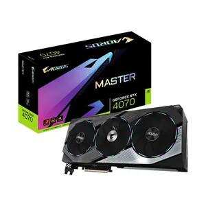 GIGABYTE AORUS GeForce RTX 4070 MASTER 12G Graphics Card, 12GB GDDR6X, 5888 CUDA Cores, 2595MHz Boost Clock, WINDFORCE Triple-Fan Cooling, PCIe 4.0 Graphics Card