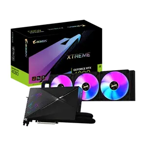 GIGABYTE AORUS GeForce RTX 4080 XTREME WATERFORCE 16G Graphics Card, 16GB GDDR6X, 9728 CUDA Cores, 2565MHz Boost Clock, 360mm AIO Liquid Cooling, PCIe 4.0 Graphics Card