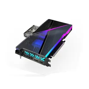 GIGABYTE AORUS GeForce RTX 4080 XTREME WATERFORCE WB 16G Graphics Card, 16GB GDDR6X, 9728 CUDA Cores, 2565MHz Boost Clock, WATERFORCE Water Block Cooling, PCIe 4.0 Graphics Card