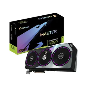 GIGABYTE AORUS GeForce RTX 4090 MASTER 24G Graphics Card, 24GB GDDR6X, 16384 CUDA Cores, 2550MHz Boost Clock, WINDFORCE Cooling, PCIe 4.0 Graphics Card