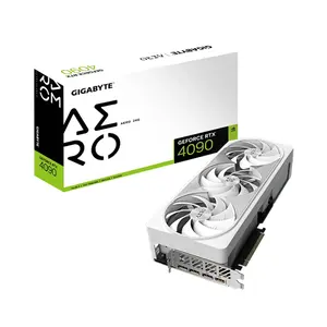 GIGABYTE GeForce RTX 4090 AERO 24G Graphics Card, 24GB GDDR6X, 16384 CUDA Cores, 2520MHz Boost Clock, WINDFORCE Triple-Fan Cooling, PCIe 4.0 Graphics Card