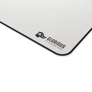 Glorious Large Gaming Mouse Pad White Edition, Smooth Cloth Surface Design, Precision Mouse Tracking Performance, Anti-Slip Base Gaming Mat