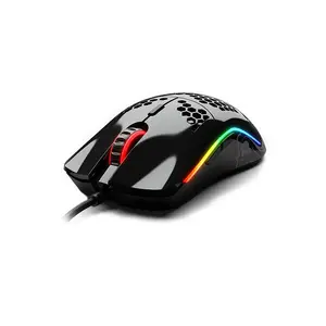 Glorious Model D Glossy RGB Ergonomic Gaming Mouse Black Edition, Ultra-Lightweight Honeycomb Shell Design, RGB Lighting Effects, Competitive Esports Gaming Mouse