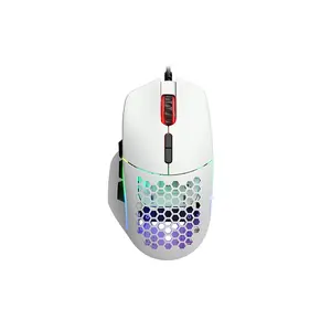 Glorious Model I Matte RGB Modular Gaming Mouse White Edition, Customizable Side Button Design, RGB Lighting Effects, High-Performance Modular Gaming Mouse