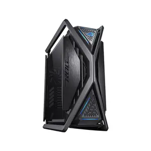 ASUS GR701 ROG Hyperion Black E-ATX Full Tower Gaming Case, Dual 420mm Radiator Support, 4 Pre-Installed 140mm Fans, Tempered Glass Panels, 460mm GPU Clearance
