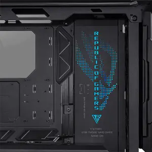 ASUS GR701 ROG Hyperion Black E-ATX Full Tower Gaming Case, Dual 420mm Radiator Support, 4 Pre-Installed 140mm Fans, Tempered Glass Panels, 460mm GPU Clearance