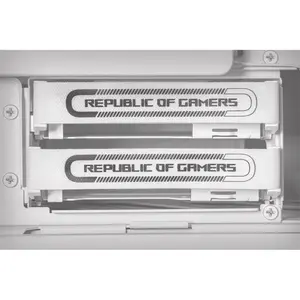 ASUS GR701 ROG Hyperion White E-ATX Full Tower Gaming Case, Dual 420mm Radiator Support, 4 Pre-Installed 140mm Fans, Tempered Glass Panels, 460mm GPU Clearance