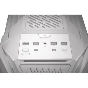 ASUS GR701 ROG Hyperion White E-ATX Full Tower Gaming Case, Dual 420mm Radiator Support, 4 Pre-Installed 140mm Fans, Tempered Glass Panels, 460mm GPU Clearance
