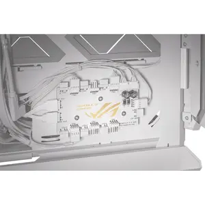 ASUS GR701 ROG Hyperion White E-ATX Full Tower Gaming Case, Dual 420mm Radiator Support, 4 Pre-Installed 140mm Fans, Tempered Glass Panels, 460mm GPU Clearance