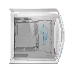 ASUS GR701 ROG Hyperion White E-ATX Full Tower Gaming Case, Dual 420mm Radiator Support, 4 Pre-Installed 140mm Fans, Tempered Glass Panels, 460mm GPU Clearance