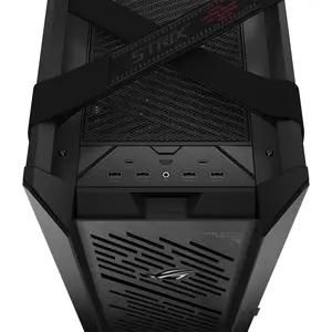 ASUS ROG Strix Helios II GX601S Black EATX Mid-Tower Gaming Case, Dual Tempered Glass Aluminum Chassis, 420mm Radiator Support, Quad 140mm Fans