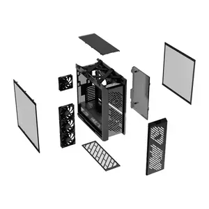 ASUS ROG Strix Helios II GX601S Black EATX Mid-Tower Gaming Case, Dual Tempered Glass Aluminum Chassis, 420mm Radiator Support, Quad 140mm Fans