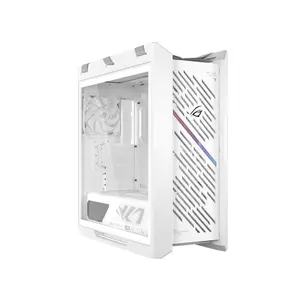 ASUS GX601S ROG Strix Helios II White Edition EATX Mid Tower Gaming Case, Dual Tempered Glass Panels, 420mm Radiator Support, 450mm GPU Clearance, 4 Pre-Installed 140mm Fans