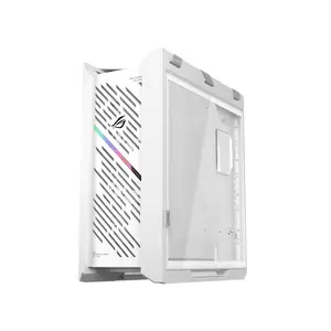 ASUS GX601S ROG Strix Helios II White Edition EATX Mid Tower Gaming Case, Dual Tempered Glass Panels, 420mm Radiator Support, 450mm GPU Clearance, 4 Pre-Installed 140mm Fans