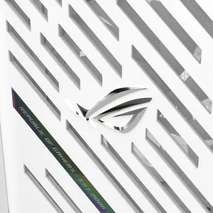 ASUS GX601S ROG Strix Helios II White Edition EATX Mid Tower Gaming Case, Dual Tempered Glass Panels, 420mm Radiator Support, 450mm GPU Clearance, 4 Pre-Installed 140mm Fans
