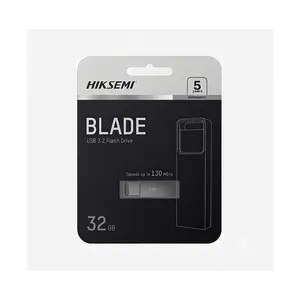 HIKSEMI E301 Metal Blade USB 3.2 Gen 1 Flash Drive, Up to 130MB/s Read Speed, Waterproof USB-A Portable Storage Drive