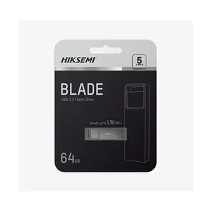 HIKSEMI E301 Metal Blade USB 3.2 Gen 1 Flash Drive, Up to 130MB/s Read Speed, Waterproof USB-A Portable Storage Drive