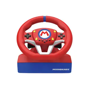 Hori Mario Kart Racing Wheel Pro Mini for Nintendo Switch, Compact Racing Wheel Controller, Pedal Support Included, Plug-and-Play Driving Simulation Accessory