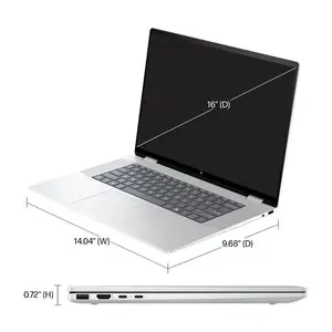 HP Envy X360 16-ac0023dx Laptop, Core Ultra 7, 16GB RAM, 1TB SSD, 16" WUXGA Touch Display, Windows 11 Home, Glacier Silver