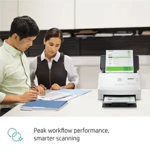 HP ScanJet Enterprise Flow 5000 s5 Document Scanner, Sheet-Fed Duplex Scanning, 600 DPI Optical Resolution, Up to 65 Pages Per Minute, 80-Sheet Automatic Document Feeder, USB 3.0 Connectivity