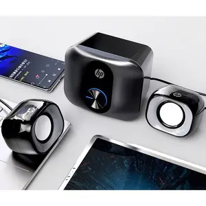HP Stereo 2.1 Multimedia Wired Speaker System Black Edition, Dedicated Subwoofer Audio Setup, Powerful Desktop Sound Performance, Multimedia Entertainment Speaker System
