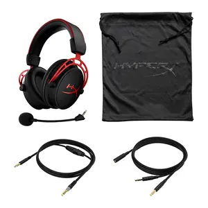 HyperX Cloud Alpha Wired Gaming Headset Open Box, Dual Chamber 50mm Drivers, Detachable Noise-Cancelling Microphone, 3.5mm Multi-Platform Connectivity, Premium Gaming Audio Headset