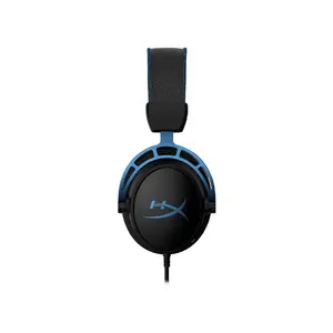 HyperX Cloud Alpha S Gaming Headset Black Blue Edition, Virtual Surround Sound Audio System, Premium Gaming Sound Performance, Comfortable Gaming Headphones