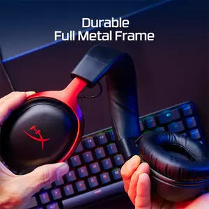HyperX Cloud III Wired Gaming Headset Open Box, DTS Headphone:X Spatial Audio, 53mm Angled Drivers, Detachable Noise-Cancelling Microphone, USB-C USB-A and 3.5mm Multi-Platform Connectivity