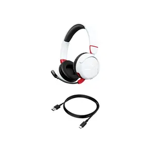 HyperX Cloud Mini Wireless Lightweight Gaming Headset White Edition, Compact Wireless Gaming Audio System, Lightweight Comfort Design, Gaming Headphones