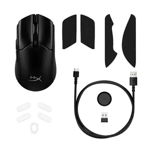 HyperX Pulsefire Haste 2 Wireless Lightweight Gaming Mouse Black Edition, Ultra-Lightweight Wireless Design, High-Precision Optical Sensor, Esports Performance Gaming Mouse