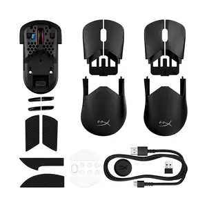 HyperX Pulsefire Saga Pro Wireless Modular Gaming Mouse Black Edition, Customizable Lightweight Design, Wireless Connectivity, High-Performance Competitive Gaming Mouse