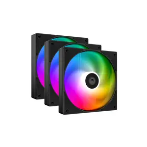 ID-COOLING AS-120 Trio ARGB Cooling Fan Kit, Triple Pack 120mm PWM Fans with Addressable RGB Lighting and High Airflow Design