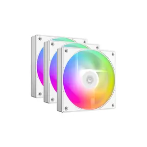 ID-COOLING AS-120 Trio ARGB Cooling Fan Kit, Triple Pack 120mm PWM Fans with Addressable RGB Lighting and High Airflow Design